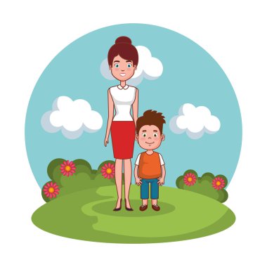 manzara oğlu aile ile anne