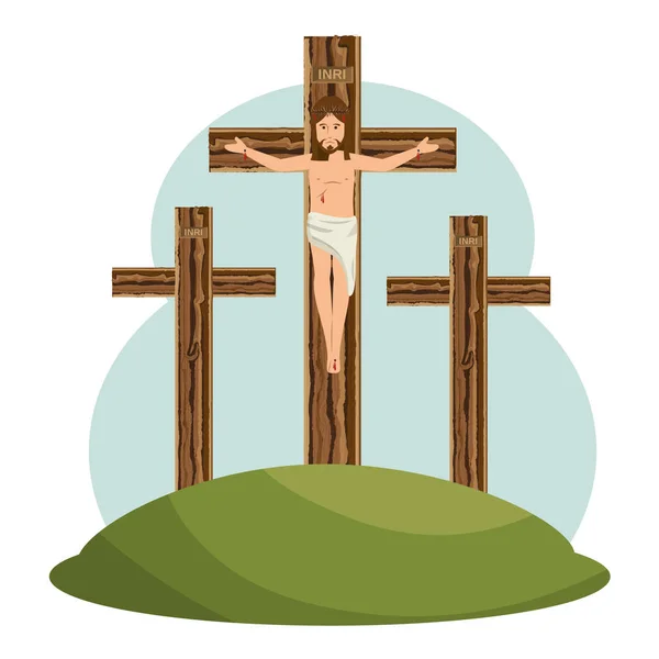 Jezus Christus religieuze karakter — Stockvector