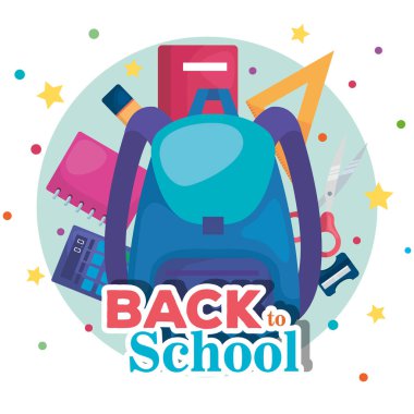 hesap makinesi ile dizüstü ve üçgen cetvel ile sırt çantası