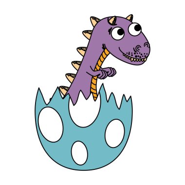 sevimli yenidoğan tyrannosaurus rex kırma kabuk