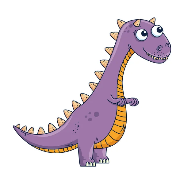 Cute tyrannosaurus rex comic character — Stock Vector