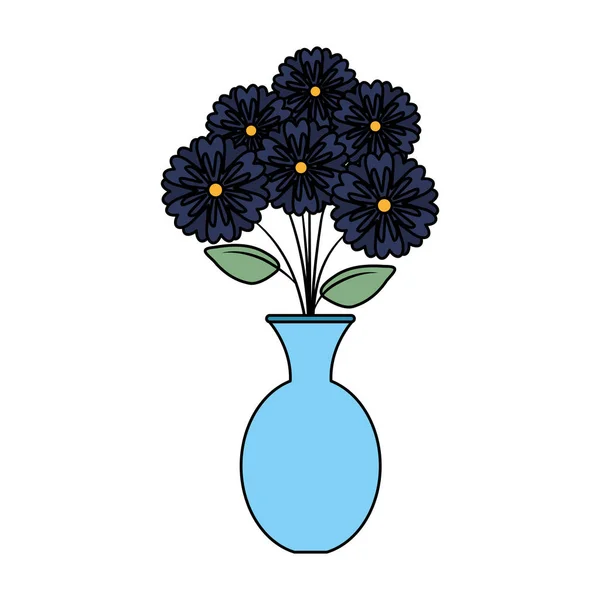 Vase mit Blumen Icon Vektor Illustration — Stockvektor