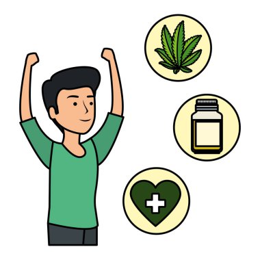 esrar seti simgeleri ile adam