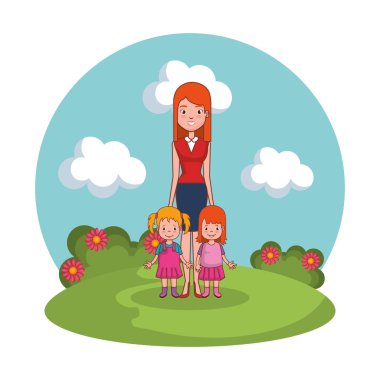 manzara kızları aile ile anne