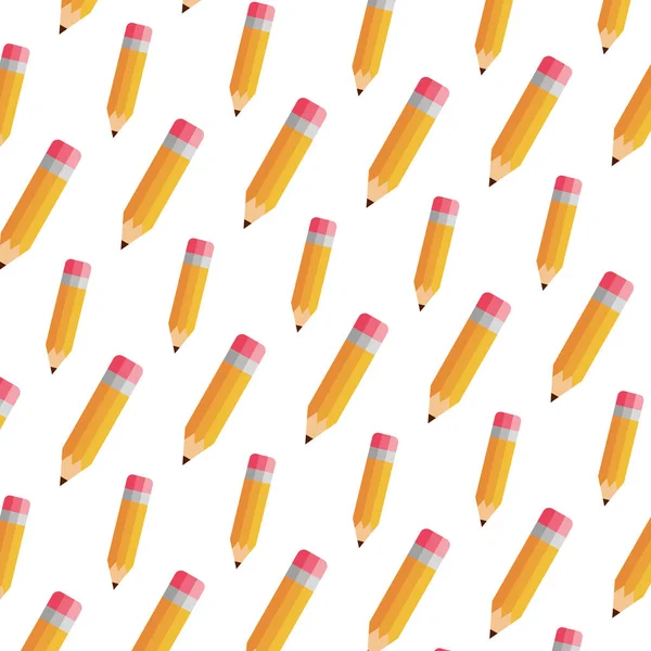 Schule Bleistifte Muster Hintergrund Vektor Illustration — Stockvektor