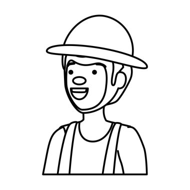 sirk palyaço komik karakter vektör illüstrasyon