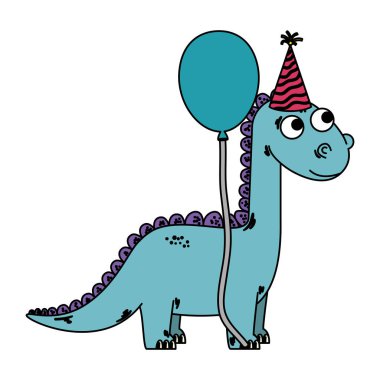balon helyum ile sevimli diplodocus