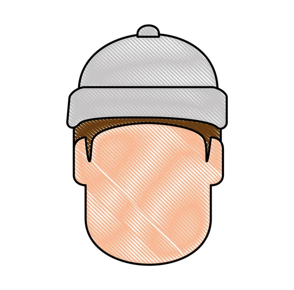 Snowboarder cabeza avatar carácter — Archivo Imágenes Vectoriales