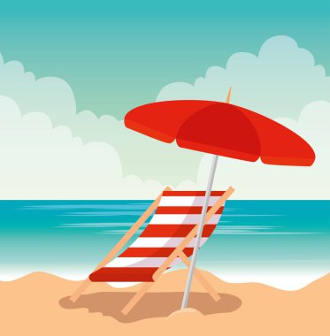 umbrela ve tropikal plaj ile bronzlaşma sandalye