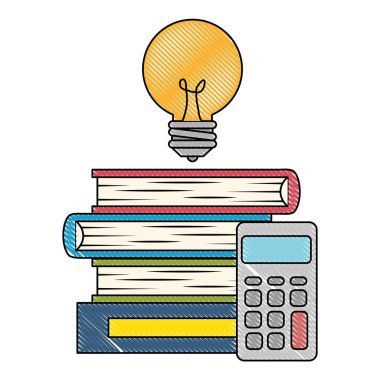 ampul ve hesap makinesi ile kazık ders kitapları