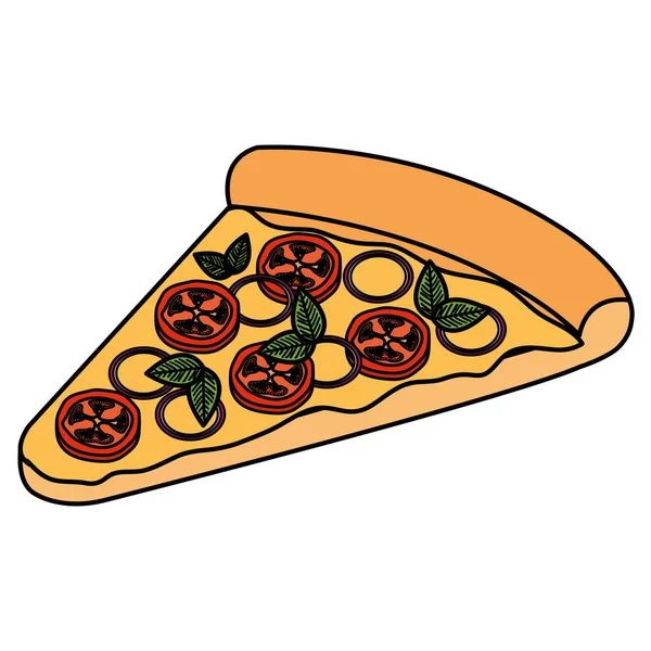 Deliciosa porção de pizza italiana —  Vetores de Stock