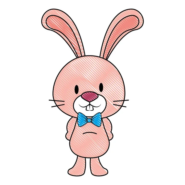 Sevimli ve sevimli tavşan karakteri — Stok Vektör