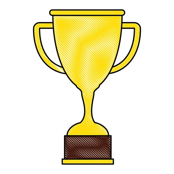 Trofej pohár izolované ikona — Stockový vektor