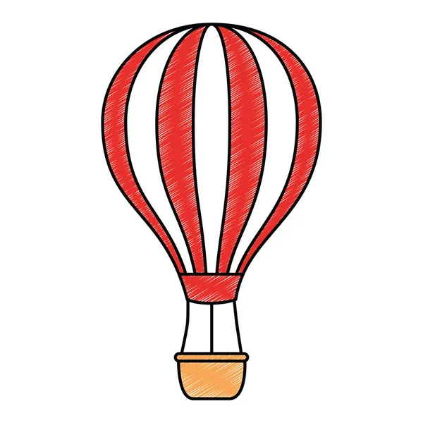Balloon air hot icon — Stock Vector