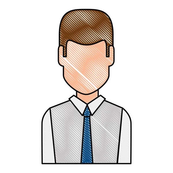 Empresário avatar personagem ícone — Vetor de Stock