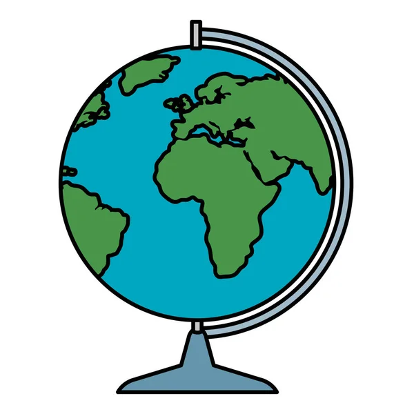 세계지도 지구 고립 아이콘 — 스톡 벡터