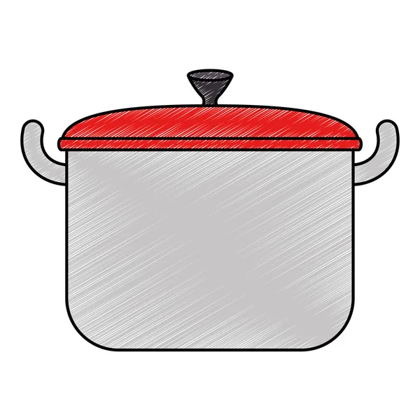 Keuken pot geïsoleerde pictogram — Stockvector