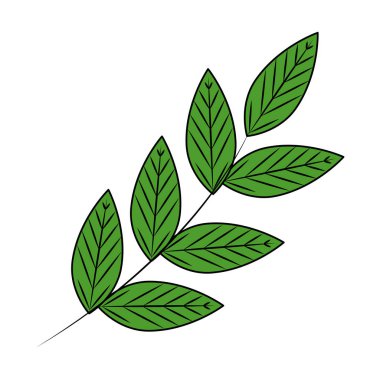 Yaprak ekoloji simgesine sahip dal