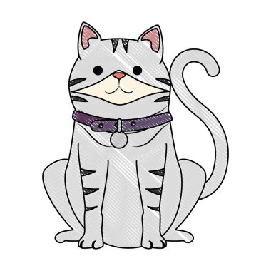 sevimli kedi maskotu karakteri