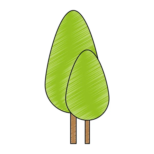 Bomen planten bos pictogram — Stockvector