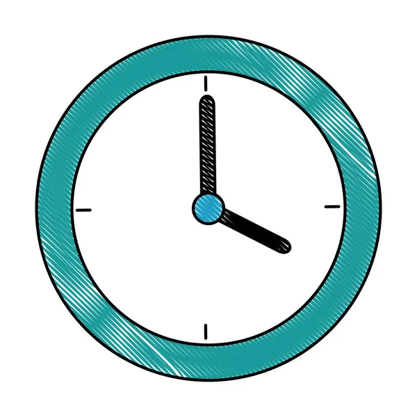 Time klok geïsoleerde pictogram — Stockvector