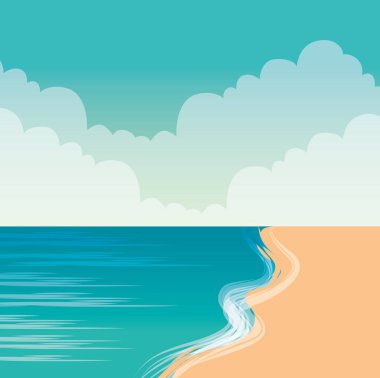 egzotik deniz ve kum ile güzel plaj