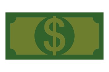 Bill Doları para izole simgesi