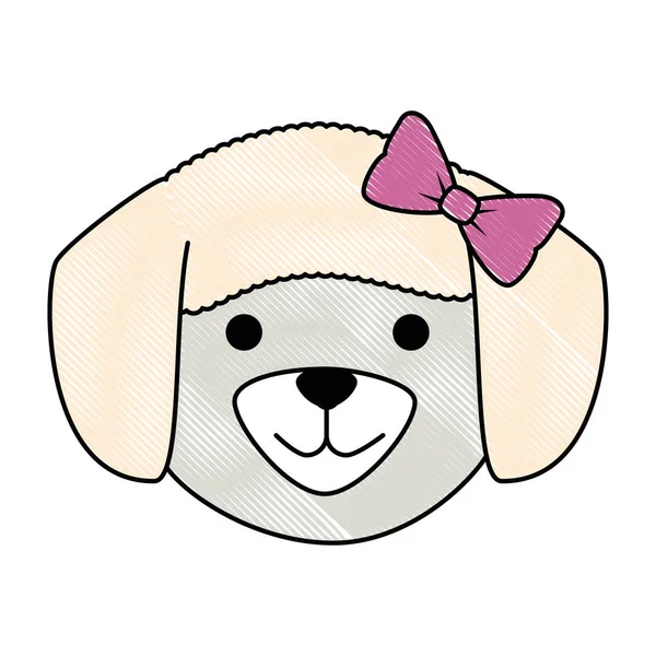 Cute dog breed head character — Stock Vector