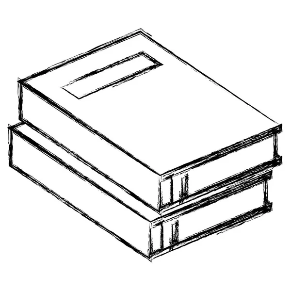 Stapel Lehrbücher isoliert Symbol — Stockvektor