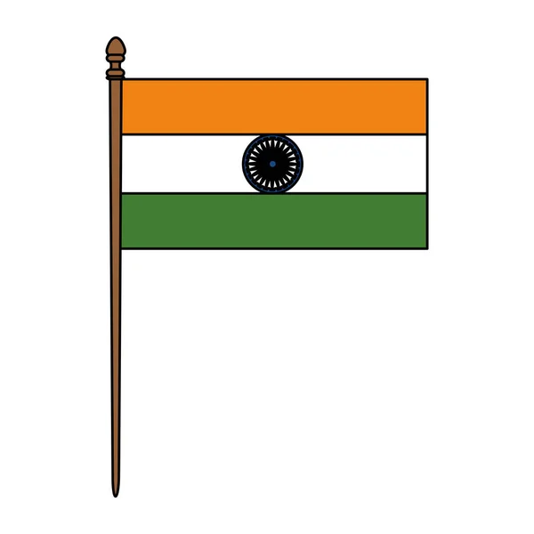 Індійський прапор країни ізольовані значок — стоковий вектор