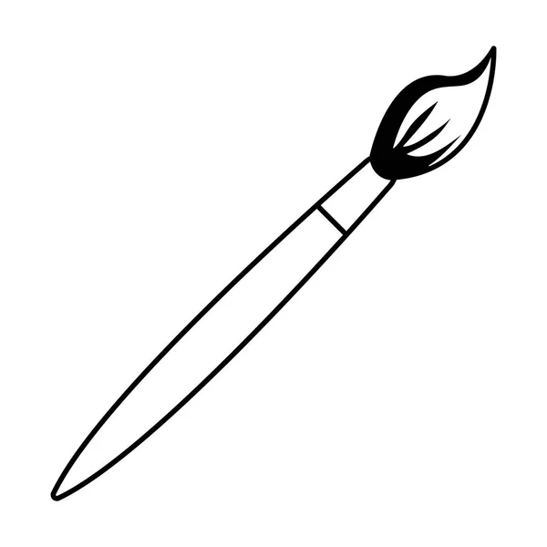 Paint brush school supply icon — Stock Vector