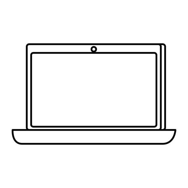 Laptop computer portable device icon — Stock Vector