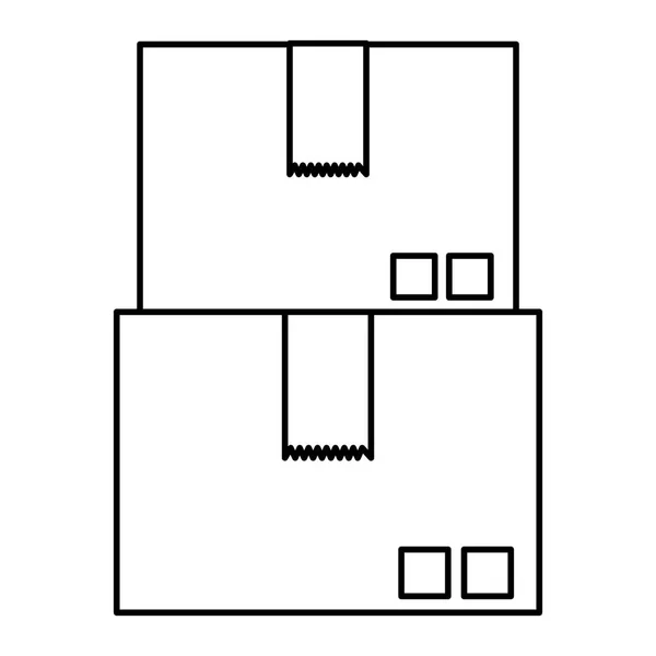 Служба доставки коробки упаковки коробки — стоковий вектор