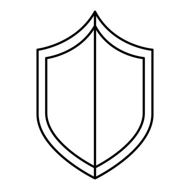 Güvenlik kalkanı simgesi izole edildi