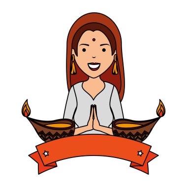 süs mumları ile hindistan dan güzel kadın