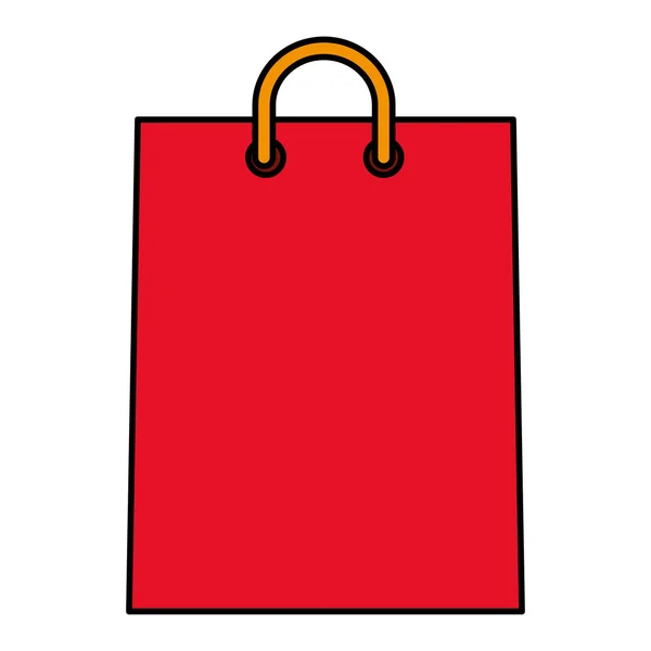Bolsa de compras papel aislado icono — Vector de stock