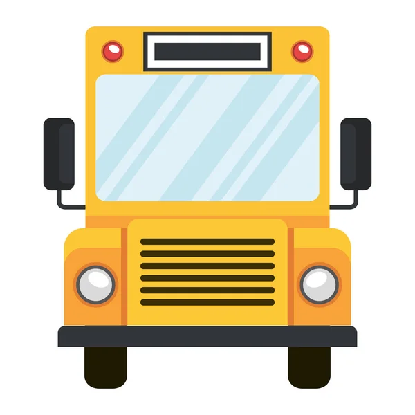 Transporte en autobús escolar icono aislado — Archivo Imágenes Vectoriales