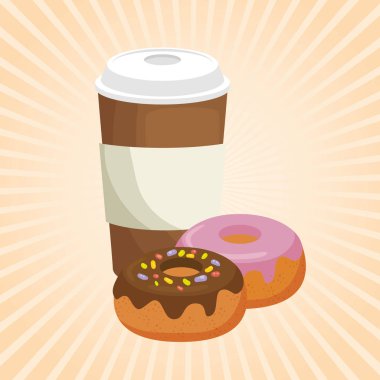 Meyve suyu vektörü çizicili lezzetli çörekler.