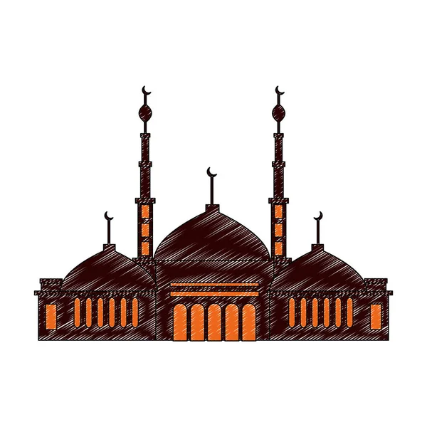 Jeruzsálem templom Ramadan Kareem ünnepe — Stock Vector