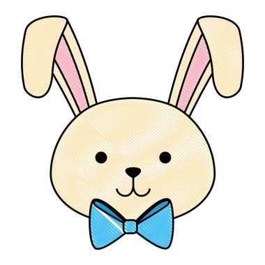 sevimli tavşan kafa Paskalya kutlama