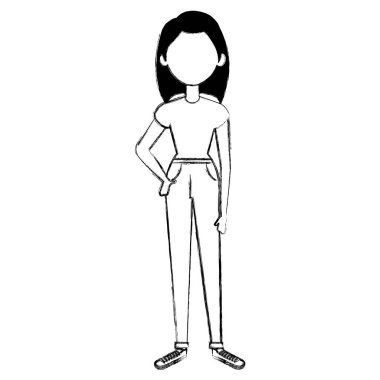 güzel ve genç kadın karakter