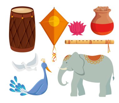 hindistan mutlu vatansever tatil kutlama seti