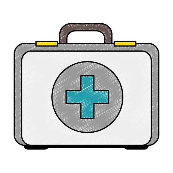 Kit médico icono aislado — Vector de stock