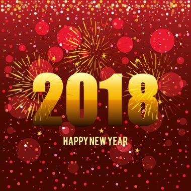 Mutlu yeni yıl 2018 kartpostal