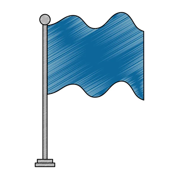 Kutup yalıtılmış simgede bayrak — Stok Vektör