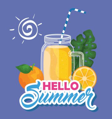 smoothie içecek ve yaprak ile portakal meyve