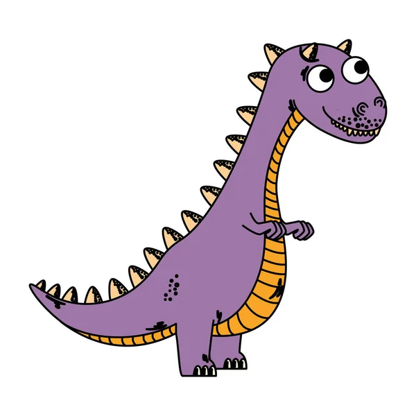 Personnage comique tyrannosaurus rex mignon — Image vectorielle