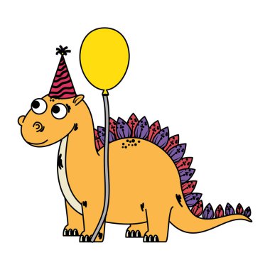 balon helyum ile sevimli diplodocus