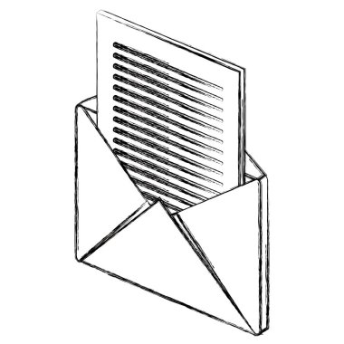 Zarf posta izometrik simgesi