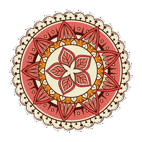 Kleurrijke en circulaire Mandala — Stockvector